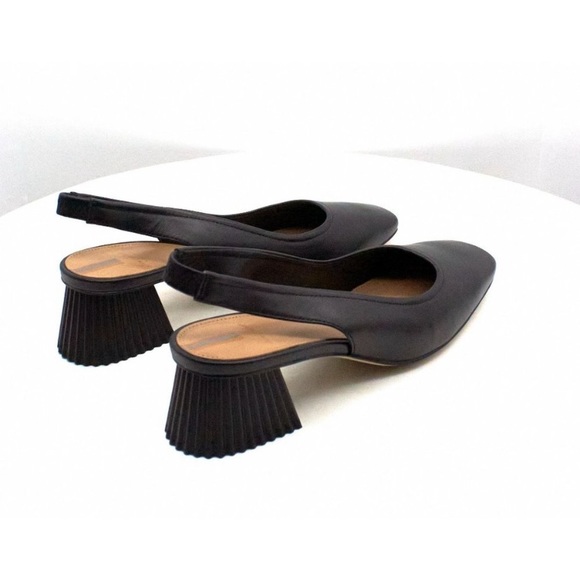 Sam Edelman Toren Black Square Toe Slingback Block Heels 7.5 - Picture 7 of 8